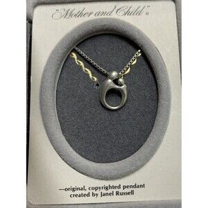 Original Mother & Child Small Pendant Sterling Silver moms family jewelry gift